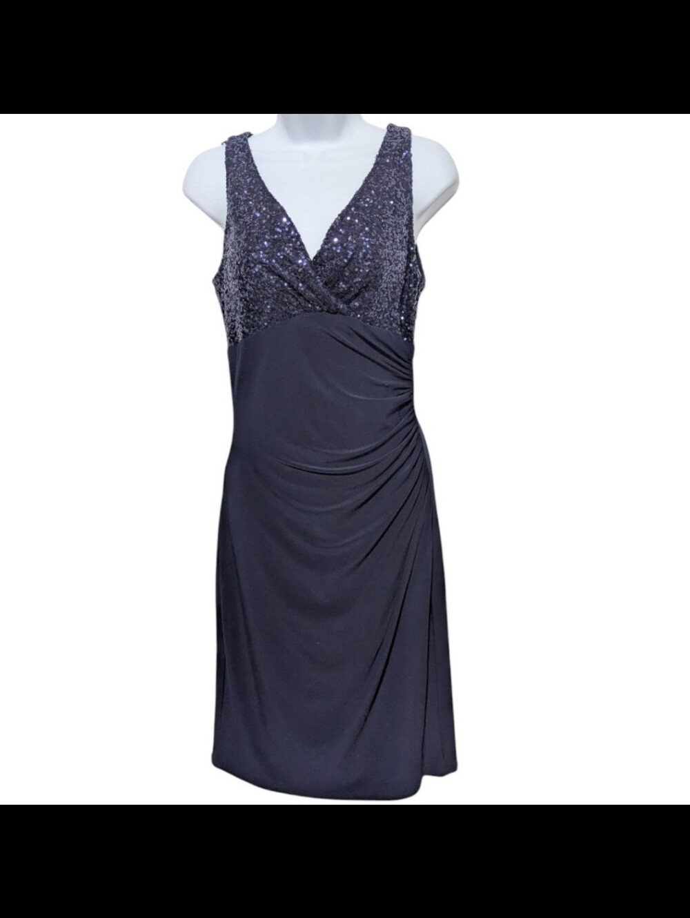Ralph Lauren Navy Sequin Cocktail Dress